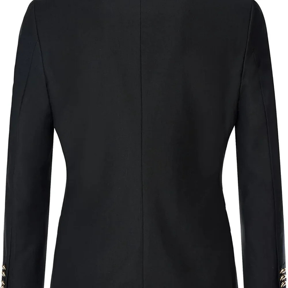 Men's Slim Fit 2 Piece Suit Double Breasted Business Wedding Prom Tuxedo Suits B - Picture 7 of 8